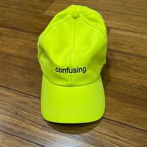 Confusing Neon Yellow Cap